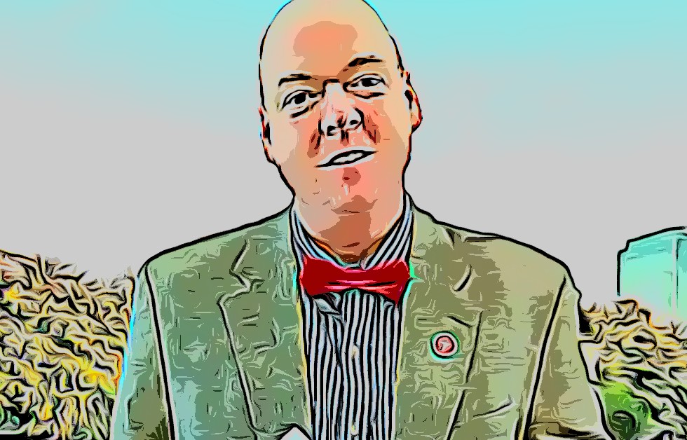 Cartoon image of Jeff in suit with bowtie